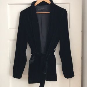 crushed velvet blazer